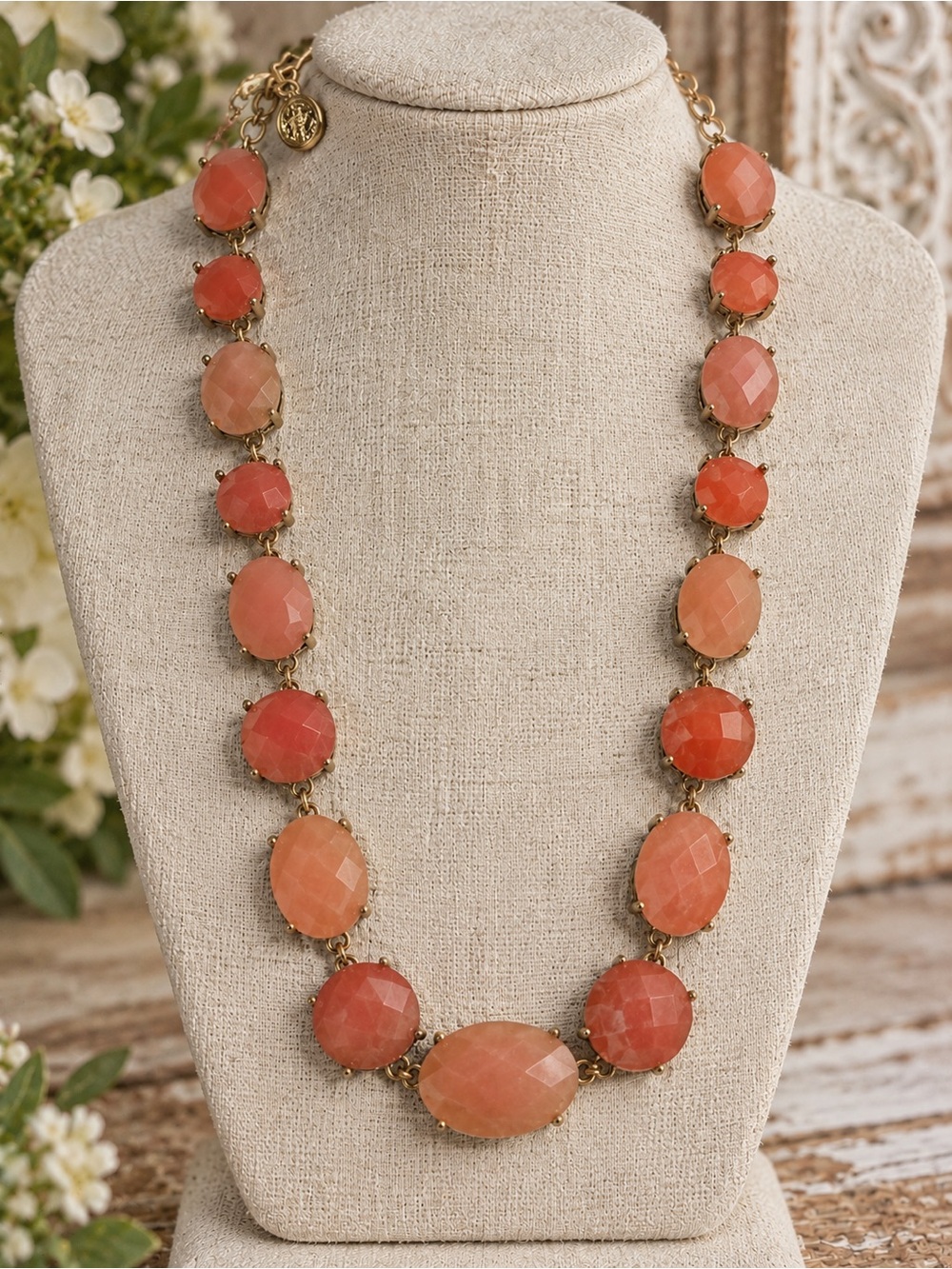 Women's Dana Buchman Faceted Stone Necklace - Gold Tone